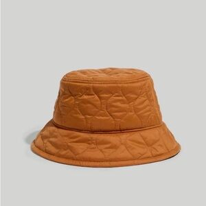 {NOT FOR SALE} NWT Madewell Quilted Nylon Bucket Hat Warm Coffee Size S/M
